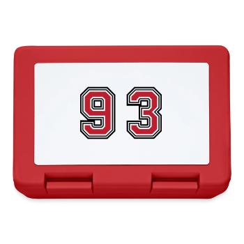 93 Symbole numérique - Boîte à goûter - rouge - Devant