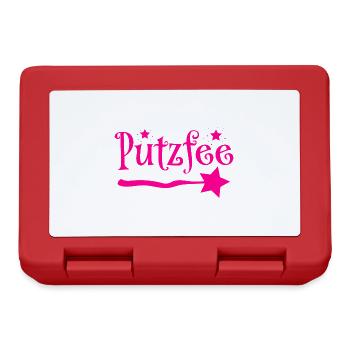 Putzfee Lustiger Spruch Putzfrau Haushalt Geschenk - Brotdose - Rot - Vorne
