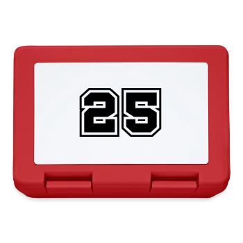 25 Zahl symbol - Brotdose - Rot - Vorne