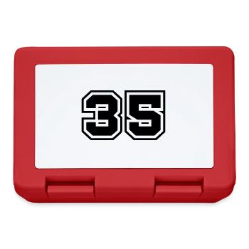 35 Zahl symbol - Brotdose - Rot - Vorne