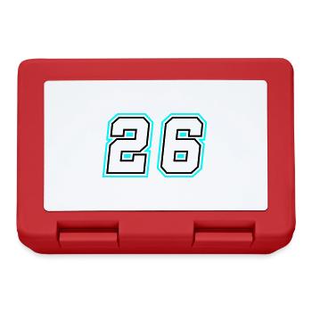 26 Zahl symbol - Brotdose - Rot - Vorne