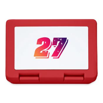 27 Zahl Symbol - Brotdose - Rot - Vorne