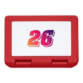26 Zahl Symbol - Brotdose - Rot - Vorne