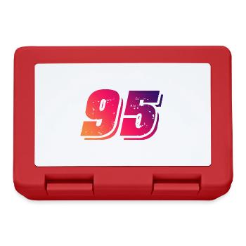 Symbole numérique 95 - Boîte à goûter - rouge - Devant