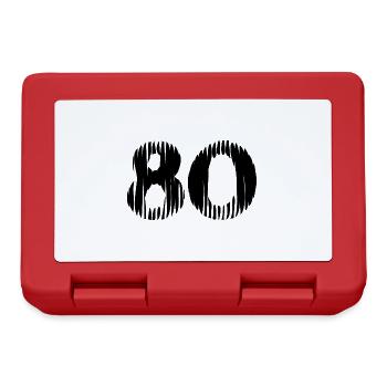 80 Zahl Trikot - Brotdose - Rot - Vorne