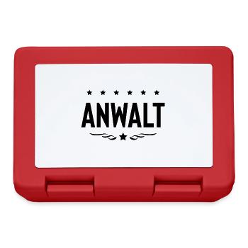 Anwalt Beruf - Brotdose - Rot - Vorne
