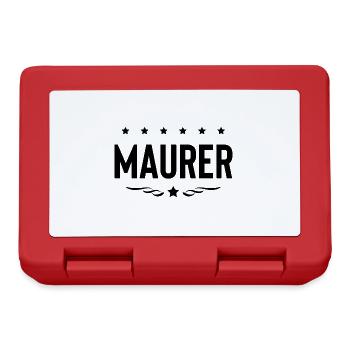 Maurer Beruf - Brotdose - Rot - Vorne