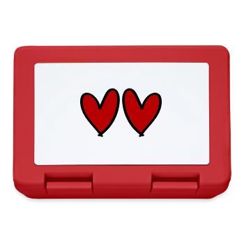 Herzen Love Symbol - Brotdose - Rot - Vorne