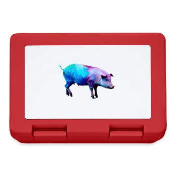 Cochon coloré - Boîte à goûter - rouge - Devant