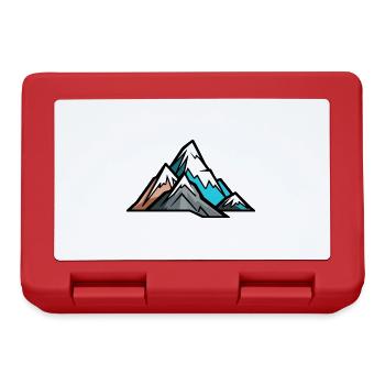 Berge Bergsteiger Symbol - Brotdose - Rot - Vorne
