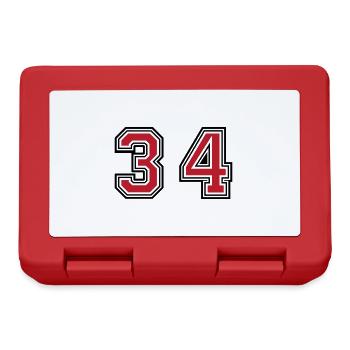 34 symboles numériques - Boîte à goûter - rouge - Devant