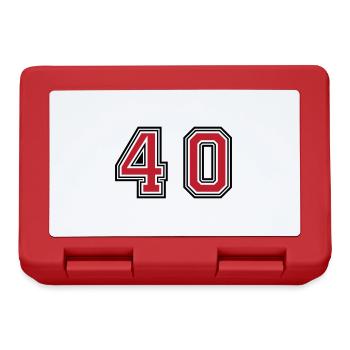 Symbole de 40 chiffres - Boîte à goûter - rouge - Devant