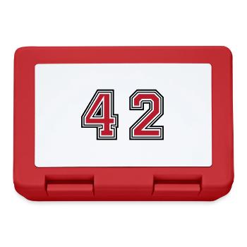 42 symbole numérique - Boîte à goûter - rouge - Devant