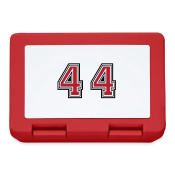 44 Zahl symbol - Brotdose - Rot - Vorne