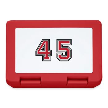45 Zahl symbol - Brotdose - Rot - Vorne