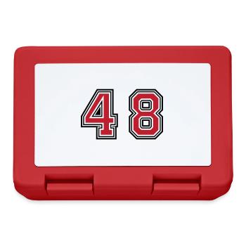 48 Zahl symbol - Brotdose - Rot - Vorne