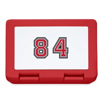 84 Zahl Symbol - Brotdose - Rot - Vorne