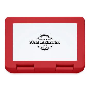 Sozialarbeiter Beruf - Brotdose - Rot - Vorne