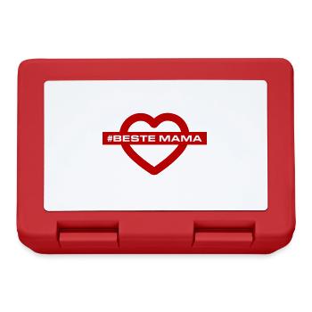 Beste Mama Herzen Liebe - Brotdose - Rot - Vorne