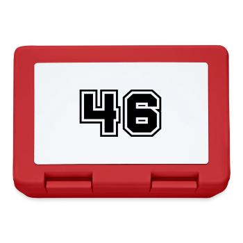 46 symbole de nombre - Boîte à goûter - rouge - Devant