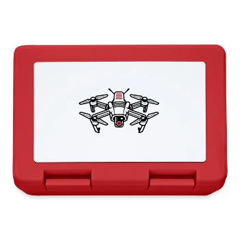 Drone Icon Silhouette - Brotdose - Rot - Vorne
