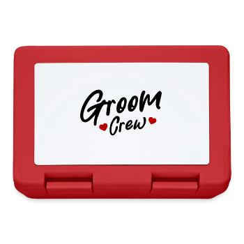 Groom Crew Herz - Brotdose - Rot - Vorne