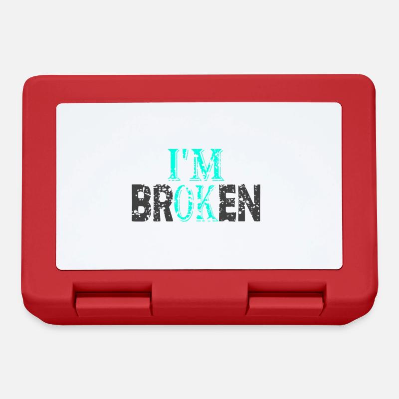 i'm broken - Lunchbox - red