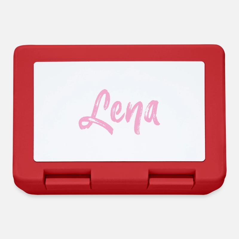 lena,name,schreibschrift,rosa,schrift - Brotdose - Rot