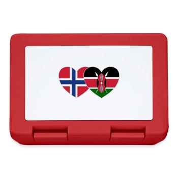 Norvège Kenya Flag Heart - Boîte à goûter - rouge - Devant