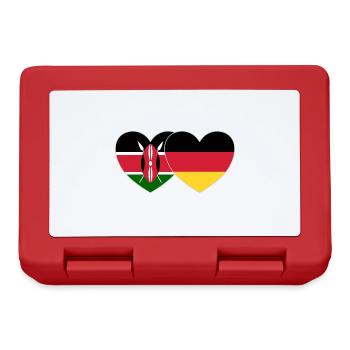 Kenya Allemagne Drapeau Coeur - Boîte à goûter - rouge - Devant