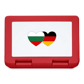 Bulgarie Allemagne Drapeau Cœur - Boîte à goûter - rouge - Devant