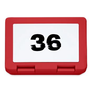 36 Number - Lunchbox - red - Front