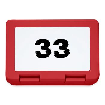 33 Number - Lunchbox - red - Front
