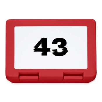 43 Zahl - Brotdose - Rot - Vorne