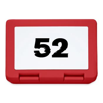 52 Zahl - Brotdose - Rot - Vorne