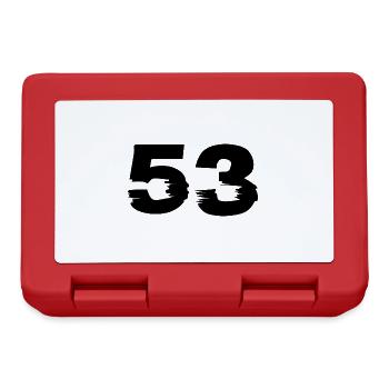53 Zahl - Brotdose - Rot - Vorne