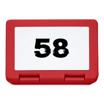 58 Zahl - Brotdose - Rot - Vorne