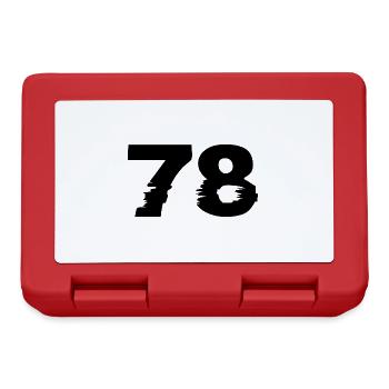 78 number - Lunchbox - red - Front