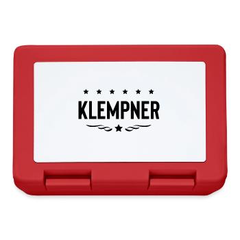 Klempner Beruf - Brotdose - Rot - Vorne