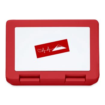 Mountains Heartbeat Mountains - Lunchbox - red - Front