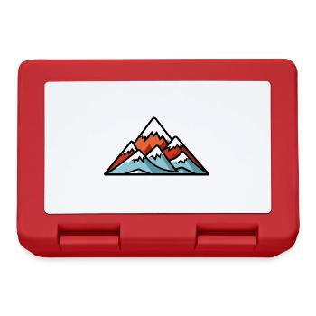 Mountains Symbol Silhouette - Lunchbox - red - Front