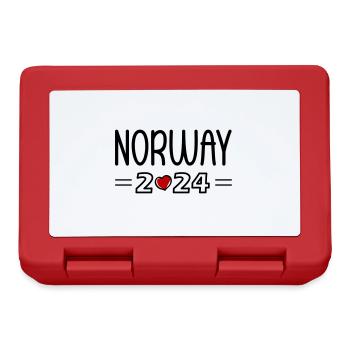 Norvège 2024 Coeur - Boîte à goûter - rouge - Devant