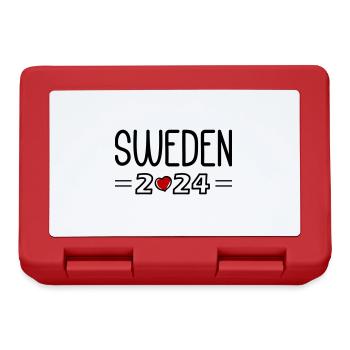 Suède 2024 Coeur - Boîte à goûter - rouge - Devant