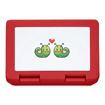 Worm Couple In Love Animal Valentine's Day - Lunchbox - red - Front