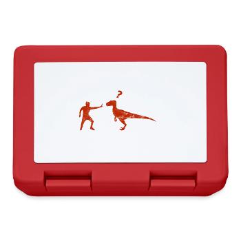 Velociraptor Dinosaurier - Brotdose - Rot - Vorne