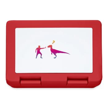 Velociraptor Dinosaurier - Brotdose - Rot - Vorne