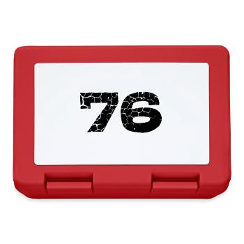 76 Zahl Trikot - Brotdose - Rot - Vorne