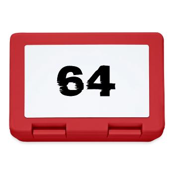 64 Zahl - Brotdose - Rot - Vorne