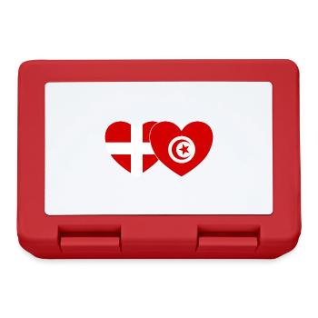 Danemark Tunisie Flag Coeur - Boîte à goûter - rouge - Devant
