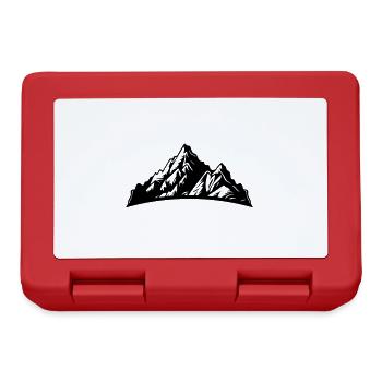 Berge Mountains Silhouette - Lunchbox - red - Front